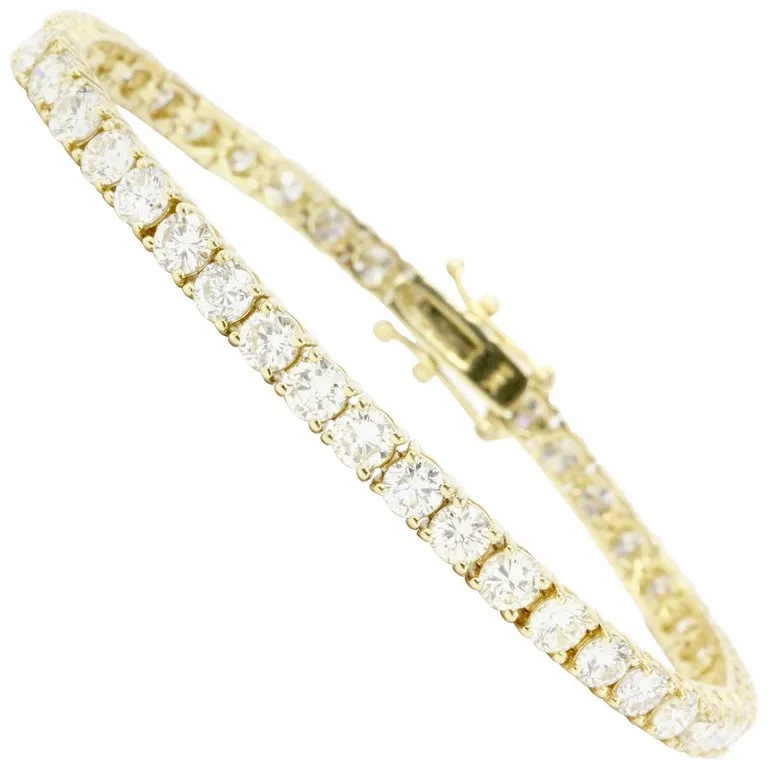 9 CTW 45 Diamond 14K Gold Tennis Bracelet