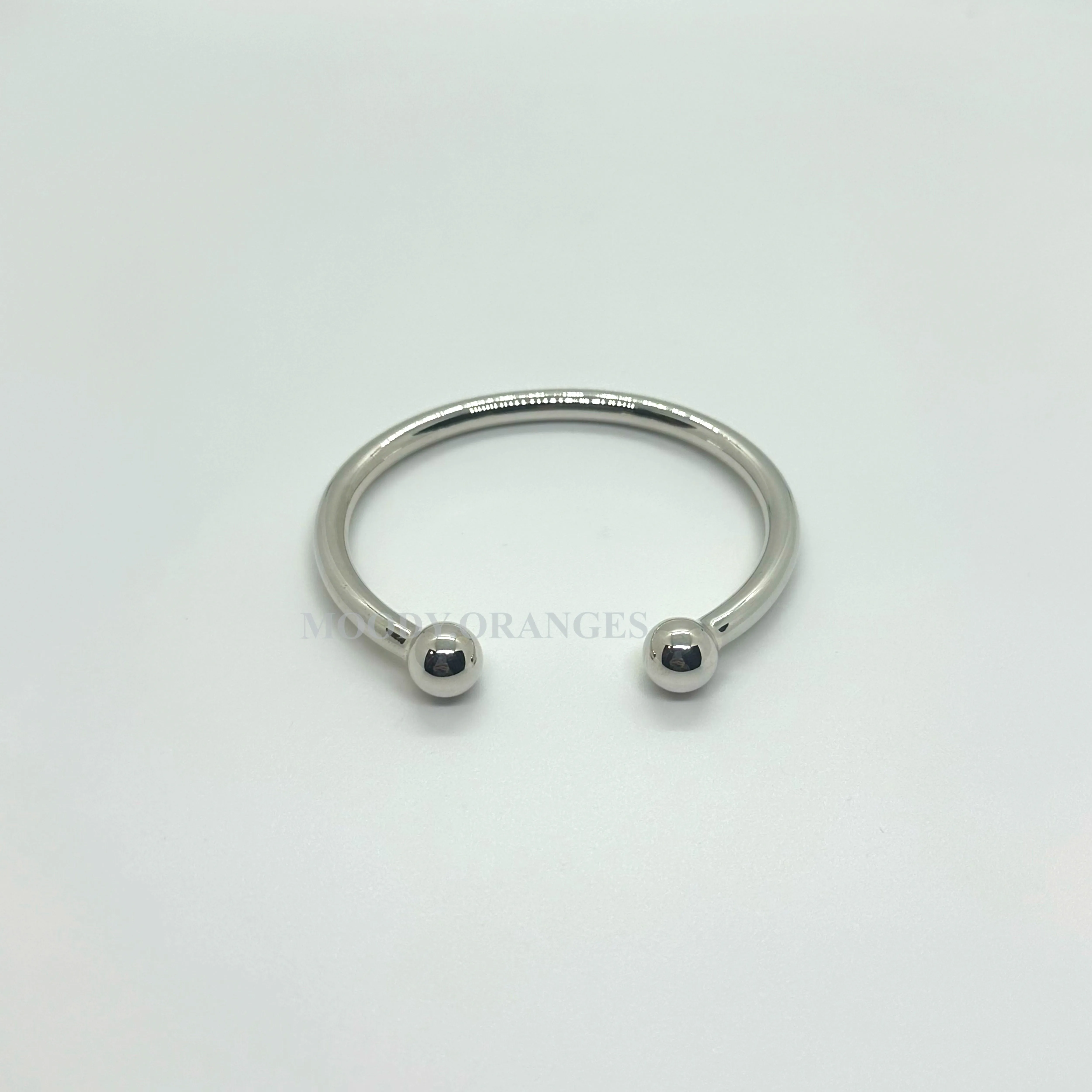 925 Silver - Thick Silver Balls Bangle (05)