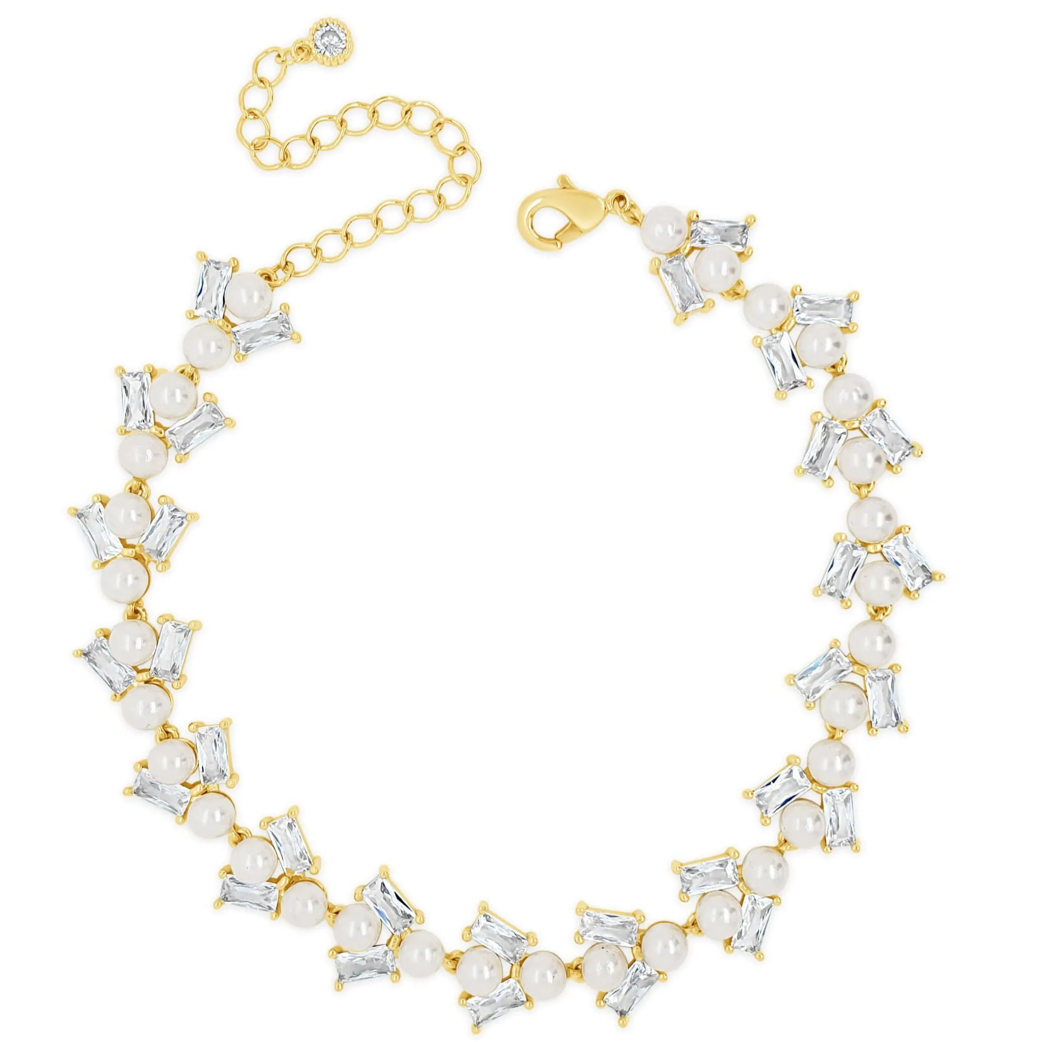Absolute Gold Pearl & Baguette Bracelet