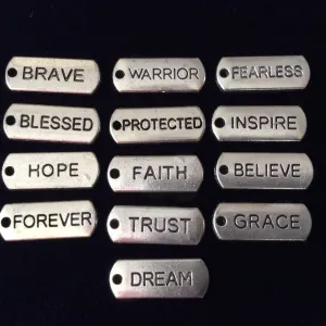 Add A Charm Listing for Jules Obsession Expandable Bracelets INSPIRATIONAL WORD TAG CHARMS