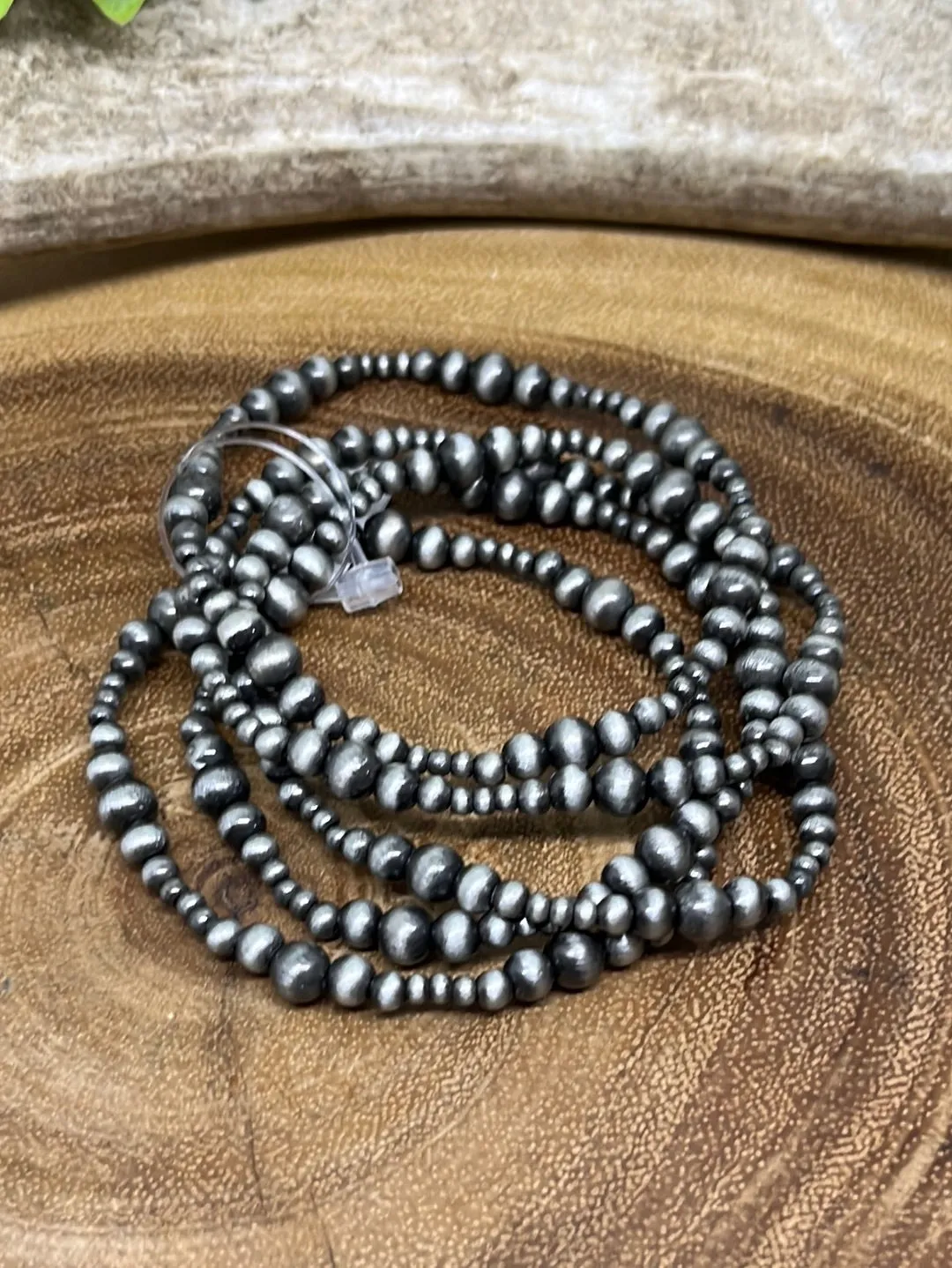 Akutan Set of Five Stackable Varied Navajo Stretch Bracelets