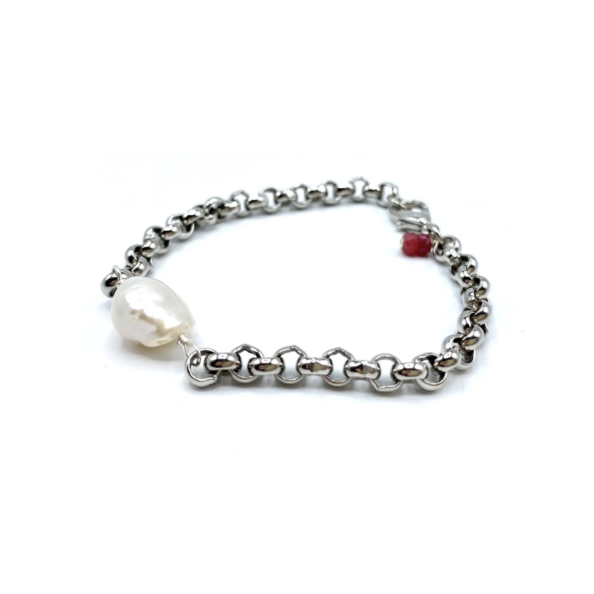 Ann Baroque Pearl Bracelet in Silver