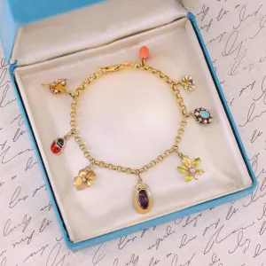 Antique Charm Bracelet of 14k Gold