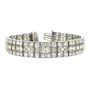 Art Deco Diamond Link Bracelet