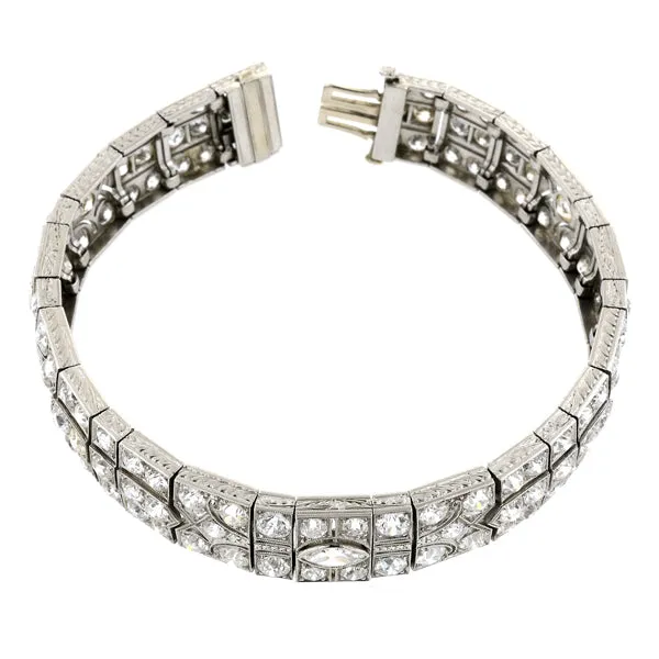 Art Deco Diamond Link Bracelet