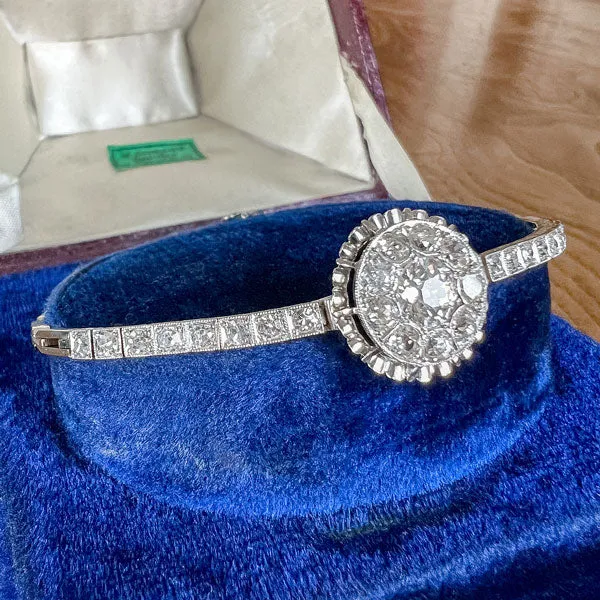 Art Deco Old European Cut Diamond Bracelet
