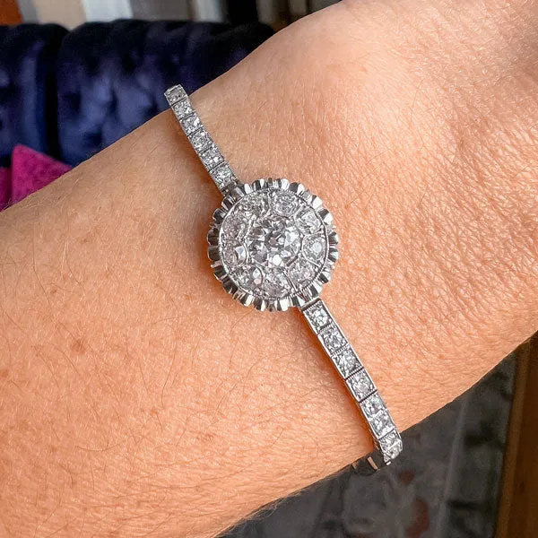 Art Deco Old European Cut Diamond Bracelet