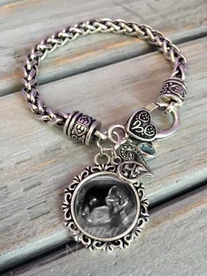 Baby Sonogram charm bracelet - bracelet for new Mommy, Mommy-to-be