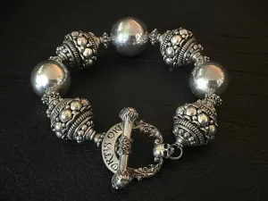 Babylon Beads Silver Bracelet