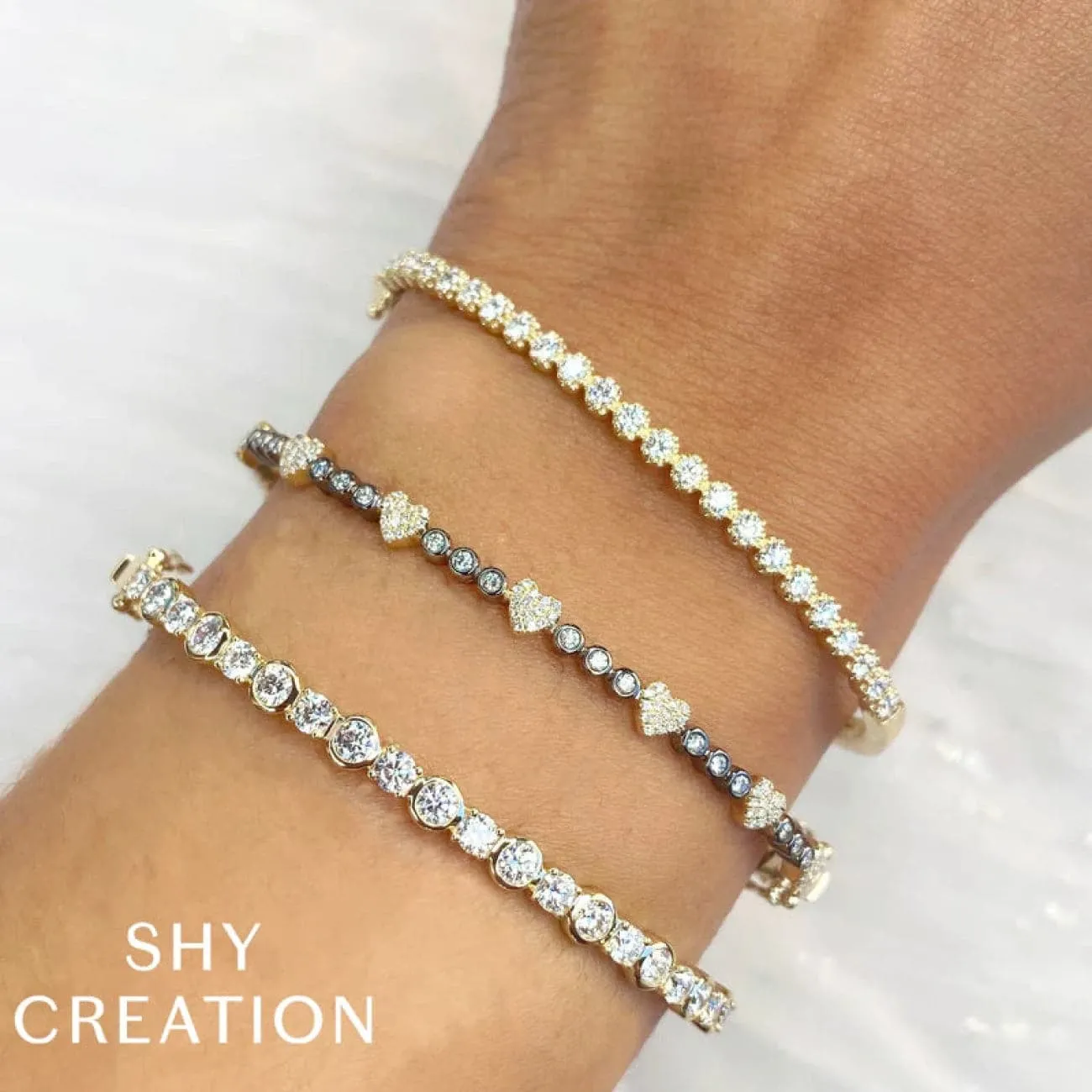 Bailey 14K Yellow Gold Diamond Bezel Bangle Bracelet