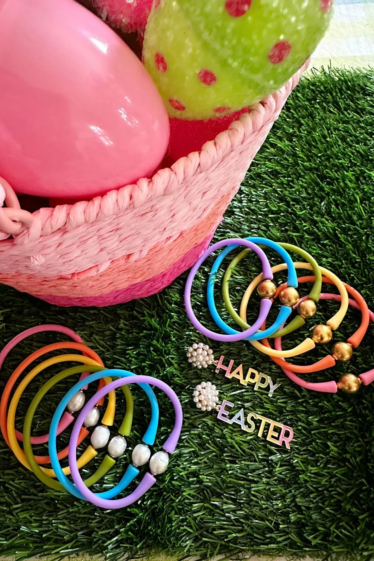 Bali Freshwater Pearl Silicone Bracelet - Lavender