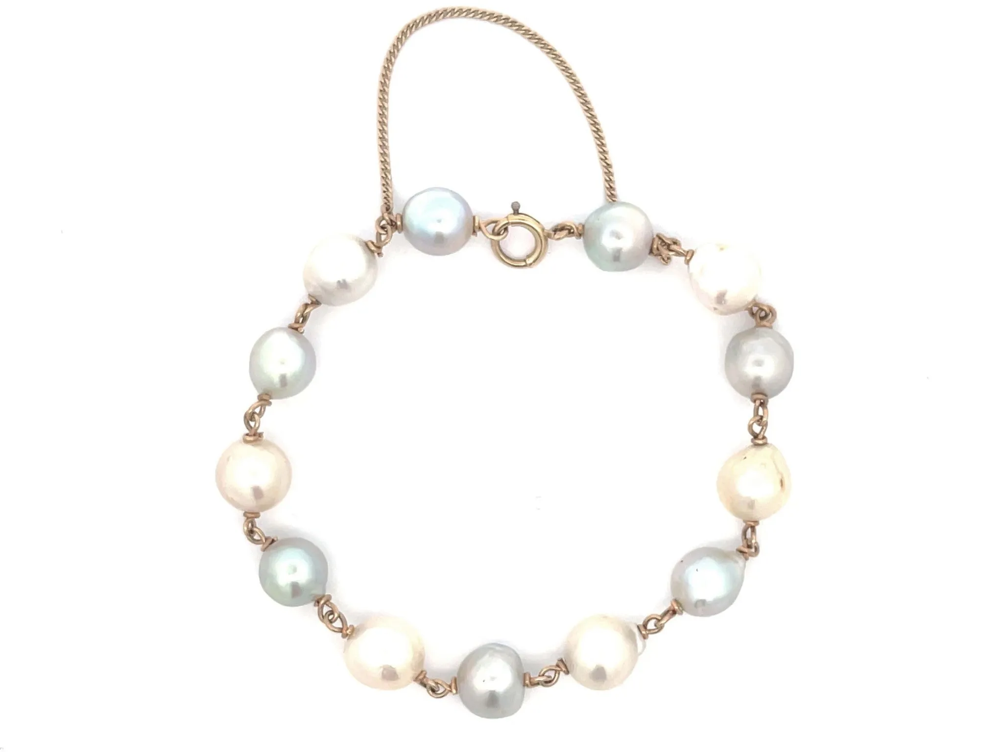 Baroque Pearl Bracelet in 14k Yellow Gold