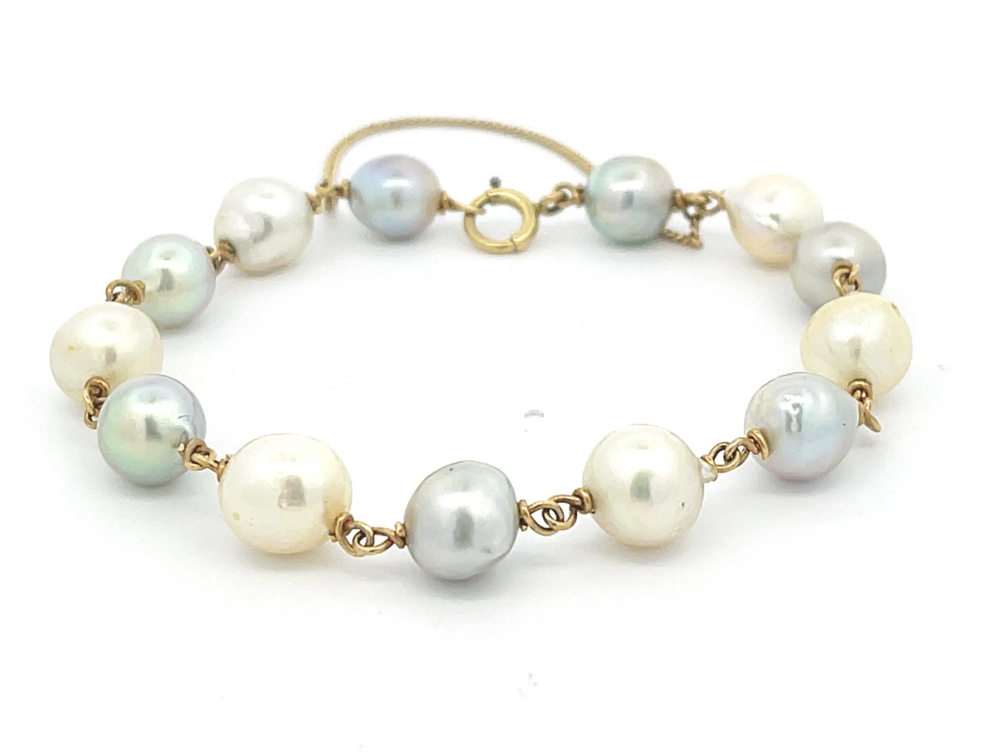 Baroque Pearl Bracelet in 14k Yellow Gold