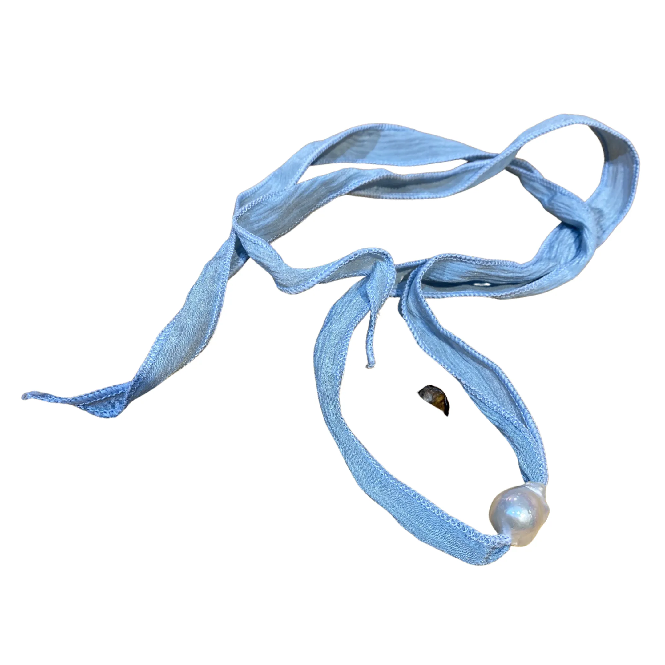 Baroque Pearl on Ribbon Bracelet