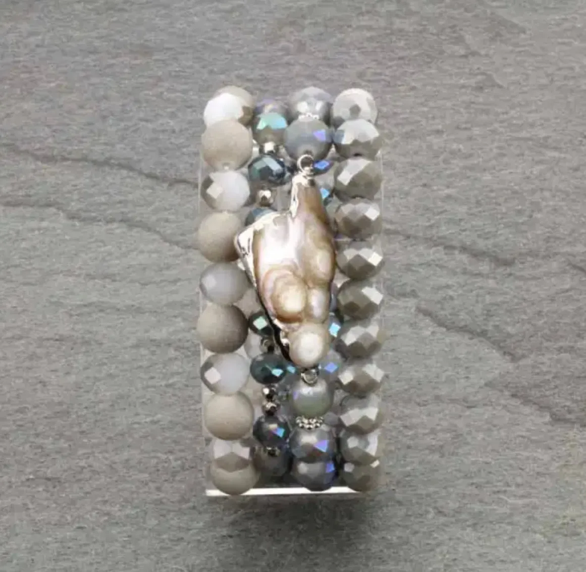 Baroque Pearl Stretch 4pc Bracelet Set