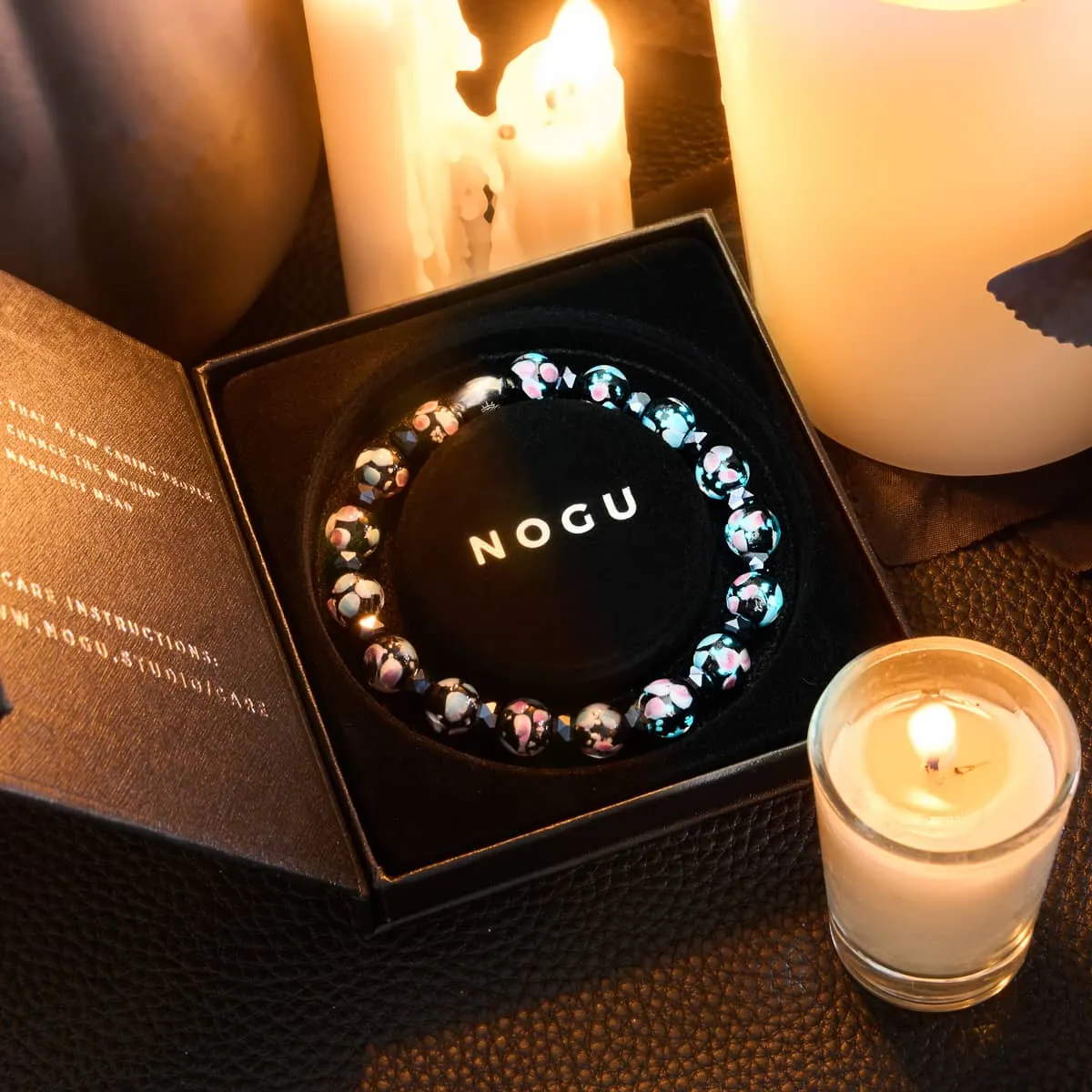Black Orchid | .925 Sterling Silver | Firefly Glass Blossom Bracelet