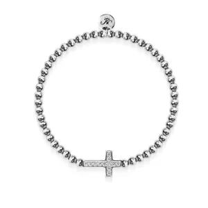 Blessed | .925 Sterling Silver | CZ Diamond Cross Bracelet