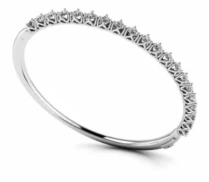 Blossoming Florals Diamond Bangle with 2.88 ct.(finished) 3.5mm