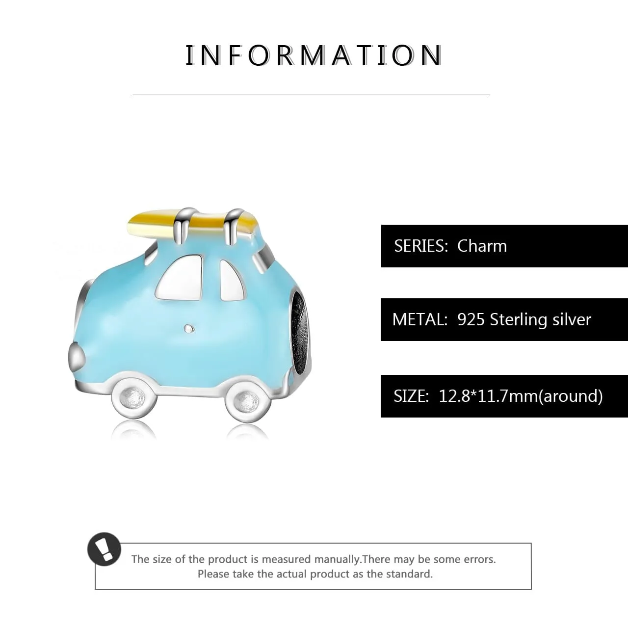 Blue Outing Car Charm
