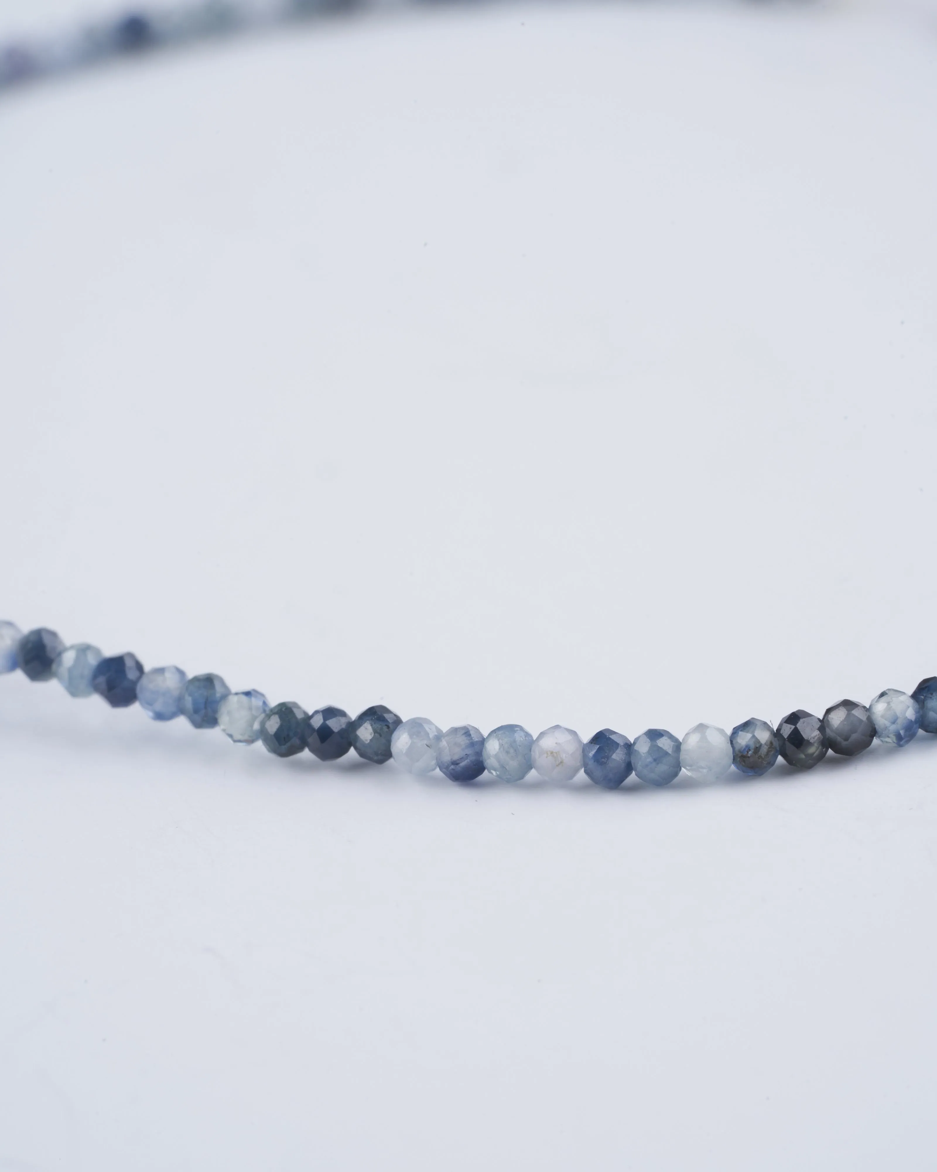blue sapphire bracelet with gold pod bracelet - 18k yellow gold