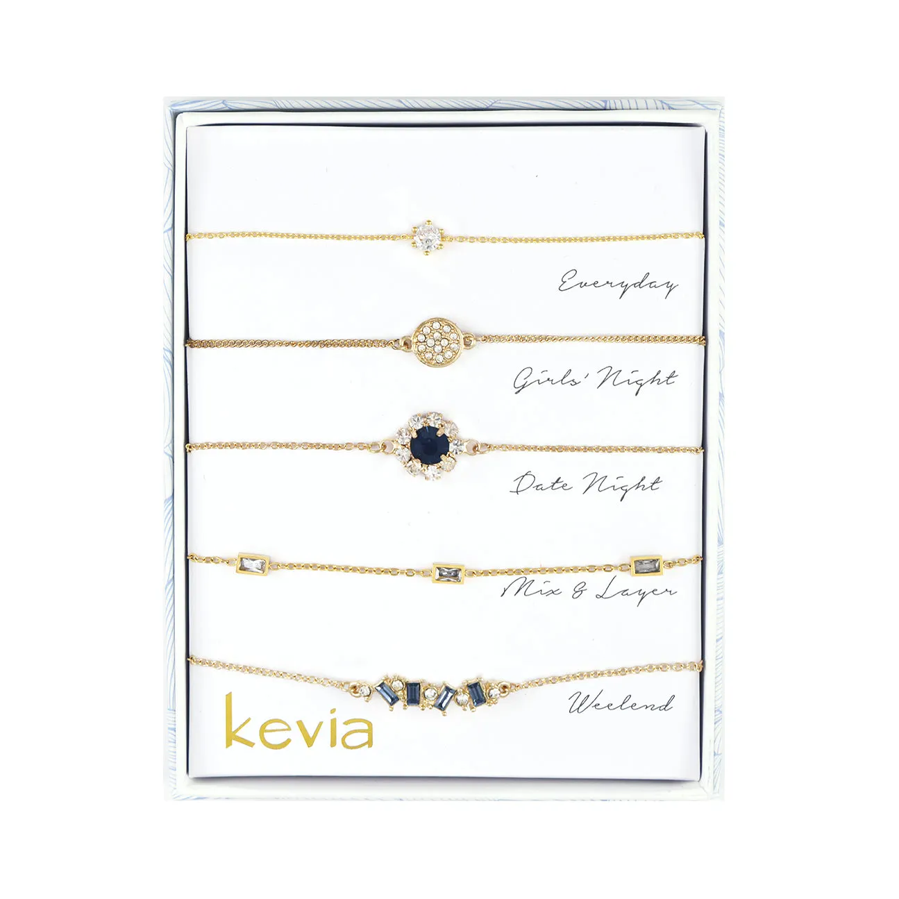 Blue Stone Themed Bracelet Set