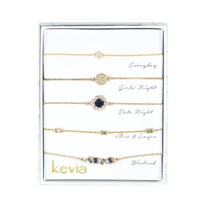 Blue Stone Themed Bracelet Set