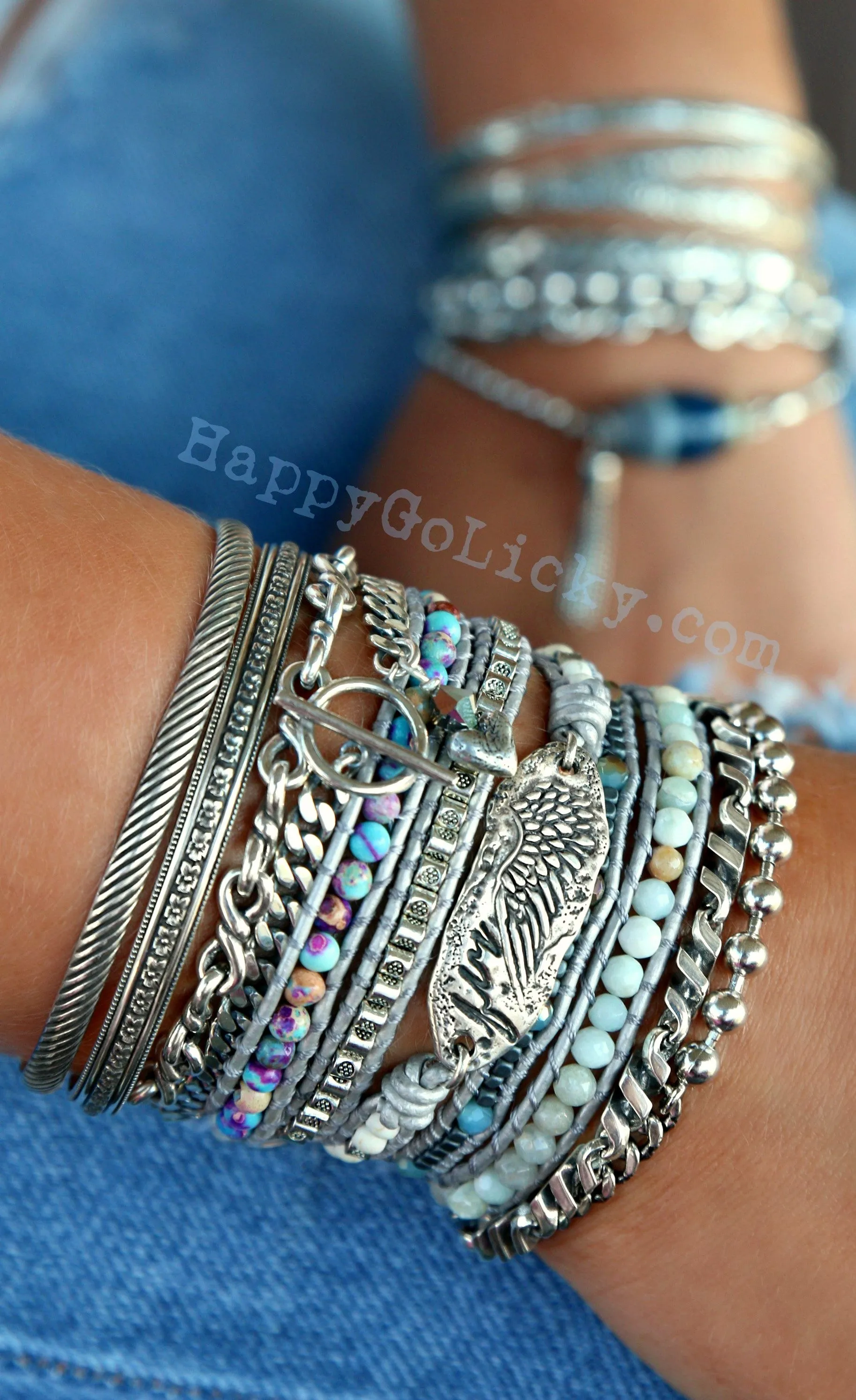Bohemian Leather Wrap Bracelet