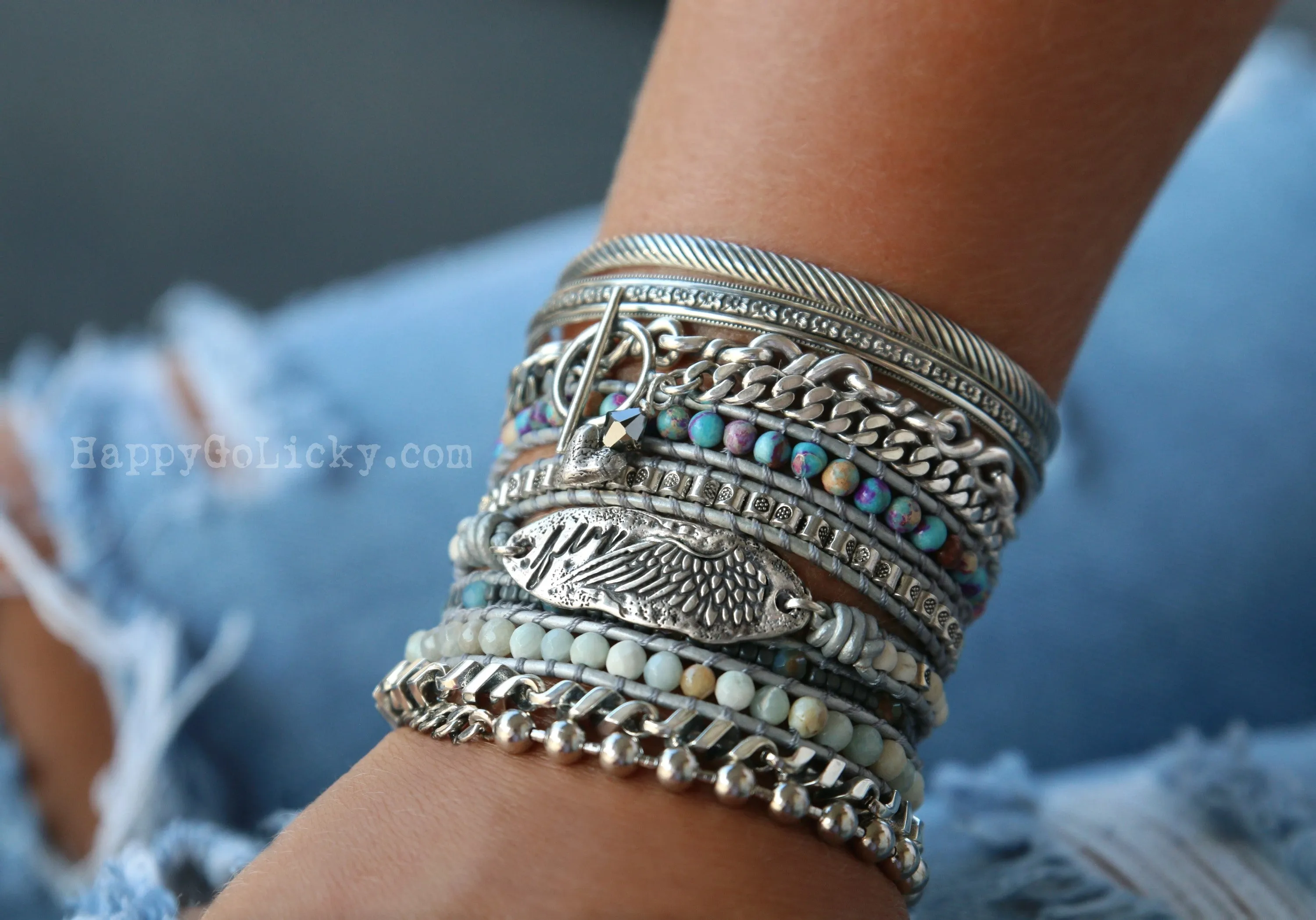 Bohemian Leather Wrap Bracelet