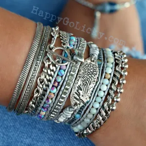 Bohemian Leather Wrap Bracelet