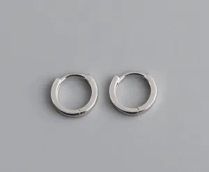 Boho & Mala Sterling Silver Hoop Huggie Earrings