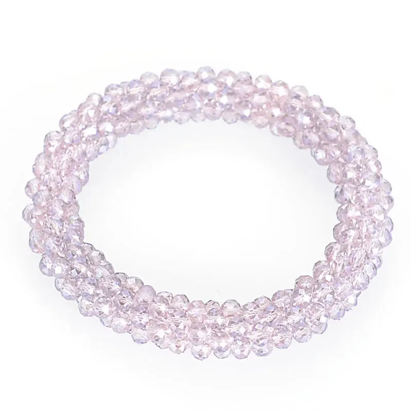Boho Crystal Elastic Bracelets Bangles For Women Kristal Vintage Stretch Bohemian Hair Band Femme Multi-function Jewelry