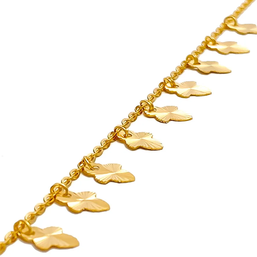 Bold Vibrant 22K Gold Charm Bracelet