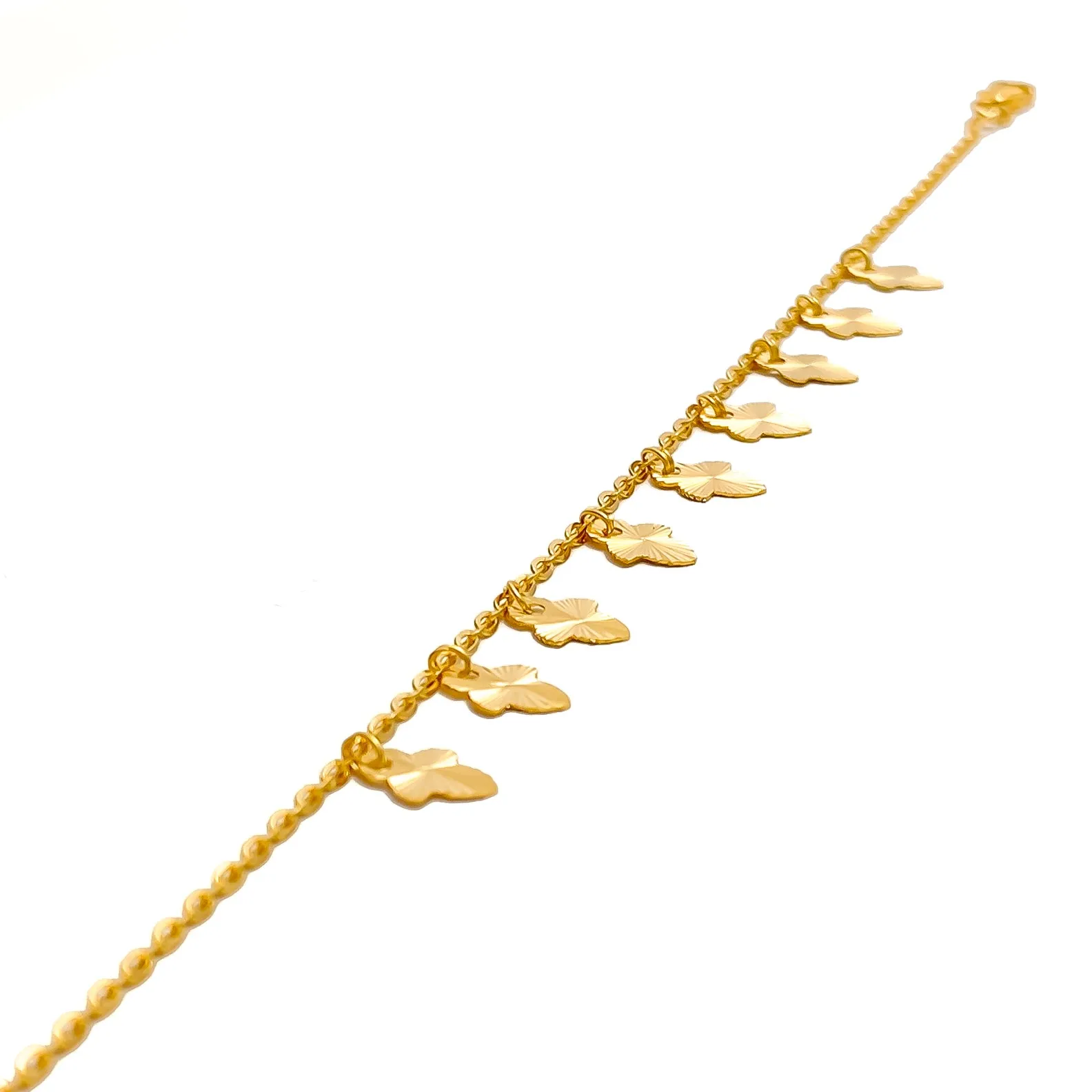 Bold Vibrant 22K Gold Charm Bracelet