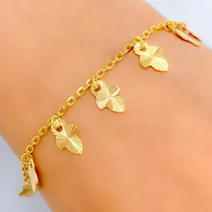 Bold Vibrant 22K Gold Charm Bracelet
