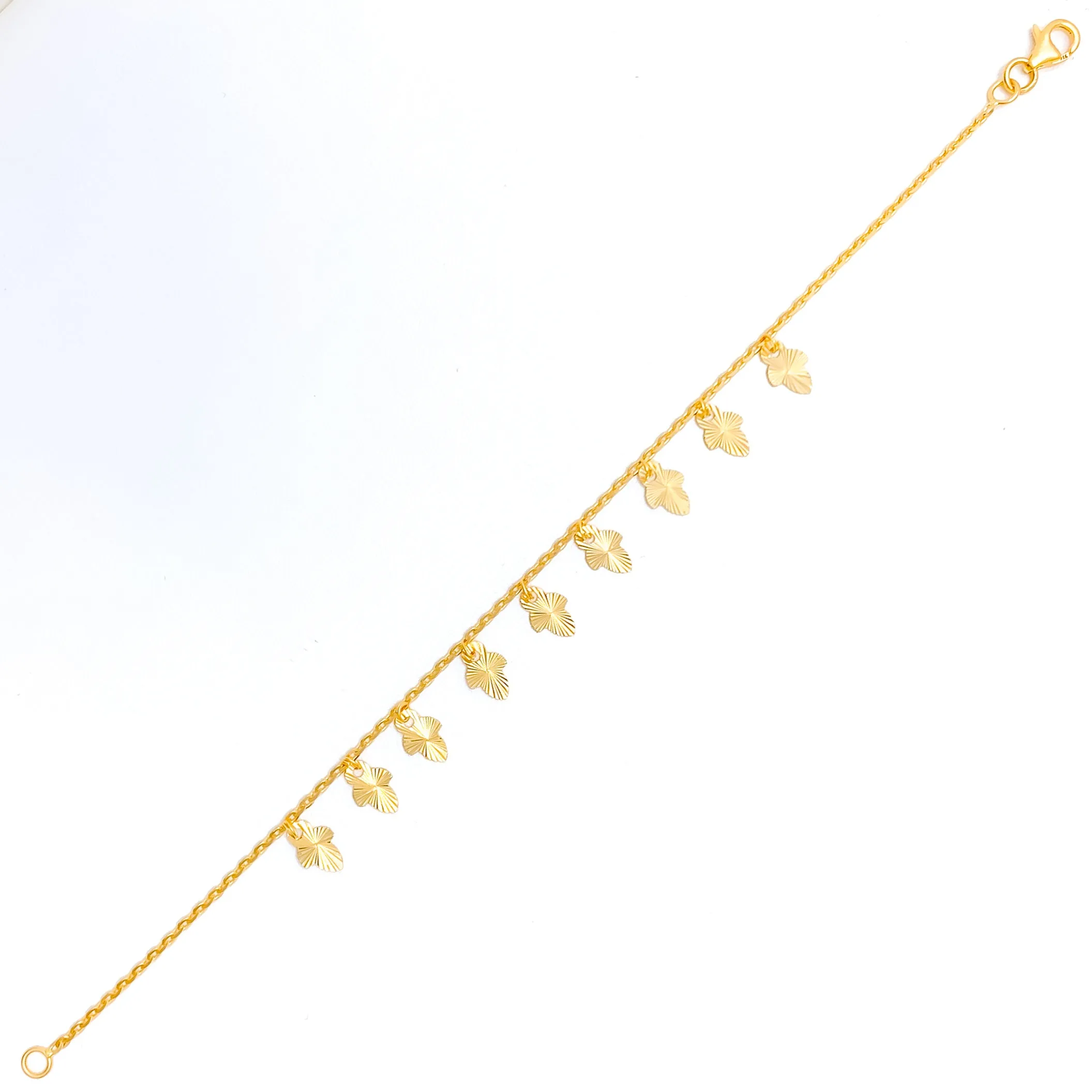 Bold Vibrant 22K Gold Charm Bracelet