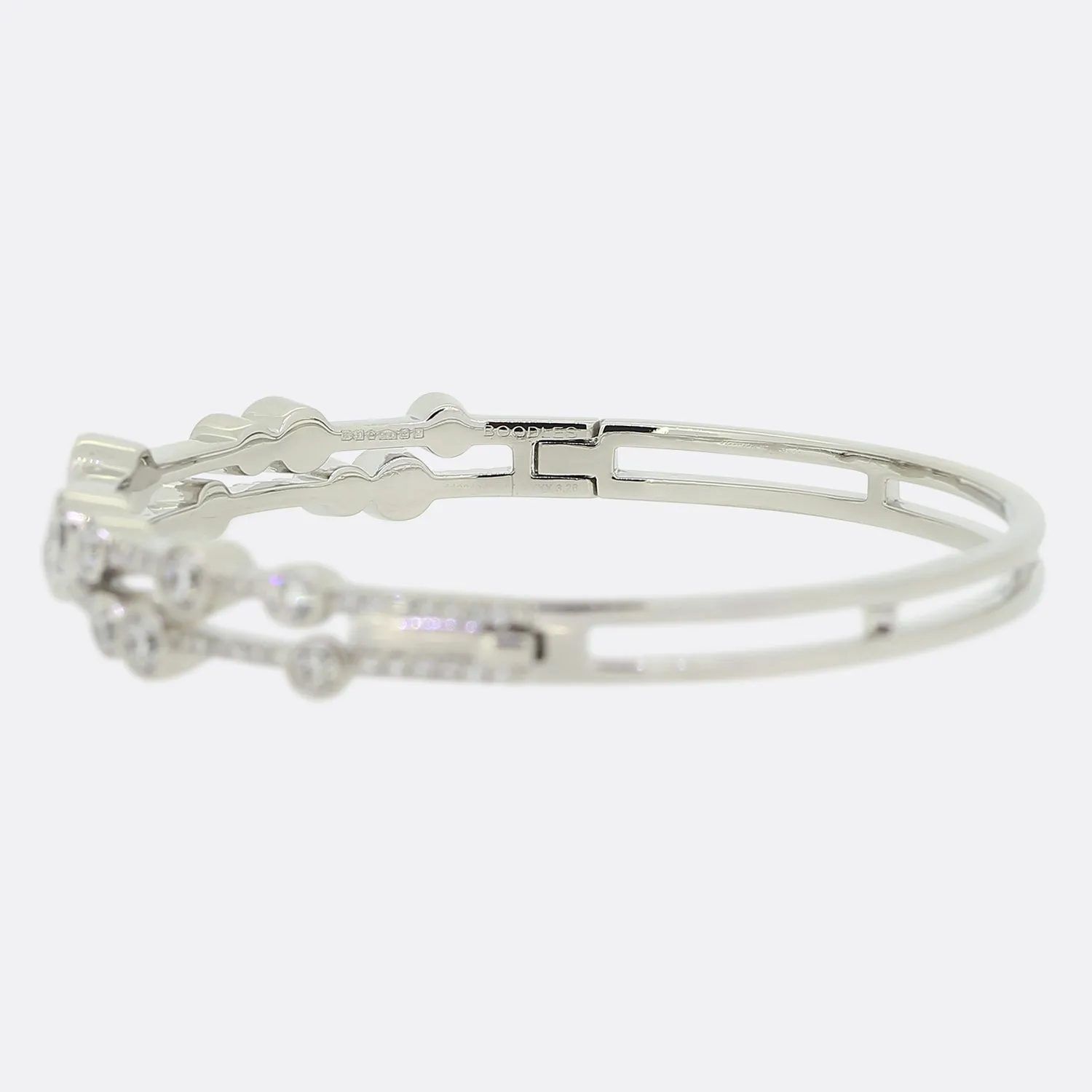 Boodles Diamond Double Waterfall Bangle Bracelet