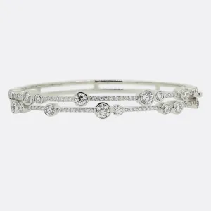 Boodles Diamond Double Waterfall Bangle Bracelet
