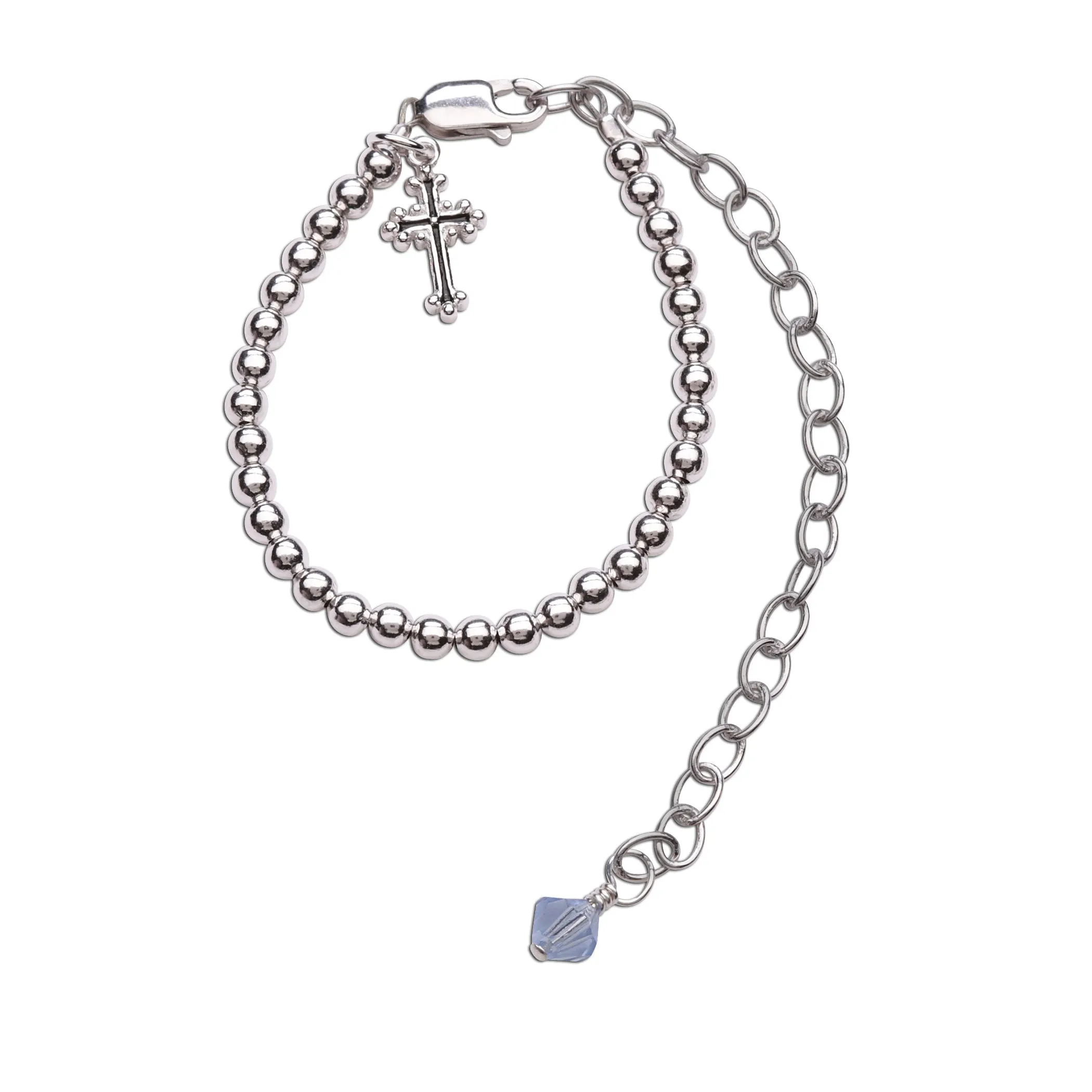 Boy's Blessing to Bride Sterling Silver Christening Bracelet for Baby Boy