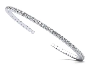 Brilliant Cut Round Diamond Flexible Bangle Diamond  with 6.24 ct.(finished) 3.5mm