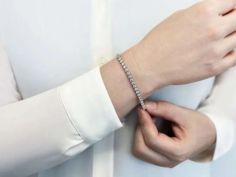 Captivating Shimmer Lab-Grown Diamond Tennis Bracelet with 2.59 ct.(finished) 2.3mm