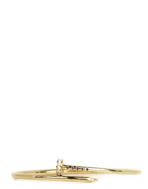 Cartier 18k Yellow Gold & Diamond Small Juste Un Clou Bracelet sz 15