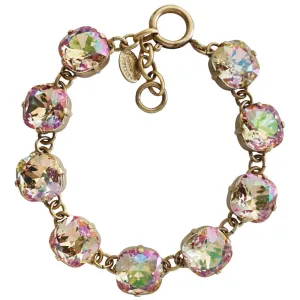 Catherine Popesco 14k Gold Plated Crystal Round Bracelet, 1696G Purple Haze