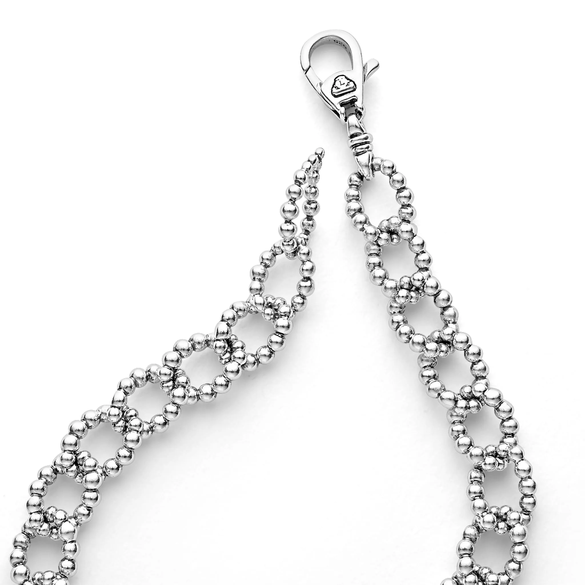 Caviar Spark Circle Diamond Link Bracelet