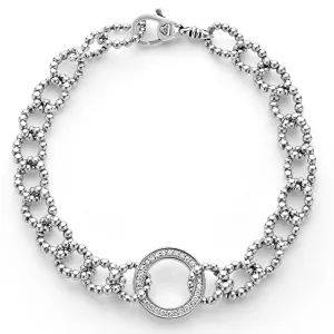 Caviar Spark Circle Diamond Link Bracelet