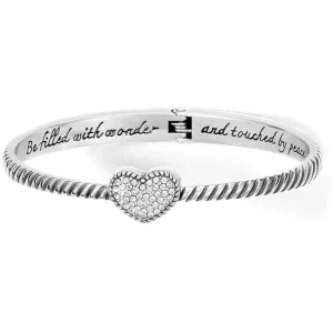 Celestia Heart Hinged Bangle