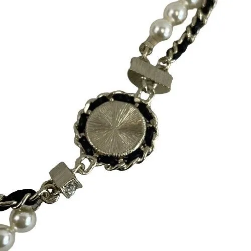 Chanel CC Faux Crystal Pearl Linked Chain Bracelet 2021
