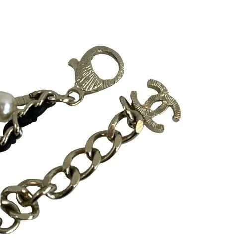 Chanel CC Faux Crystal Pearl Linked Chain Bracelet 2021