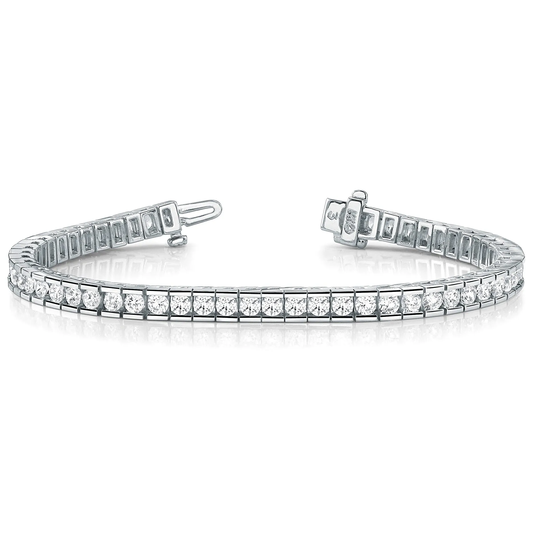 Channel Set 5.50 ctw Round Diamond Tennis Bracelet