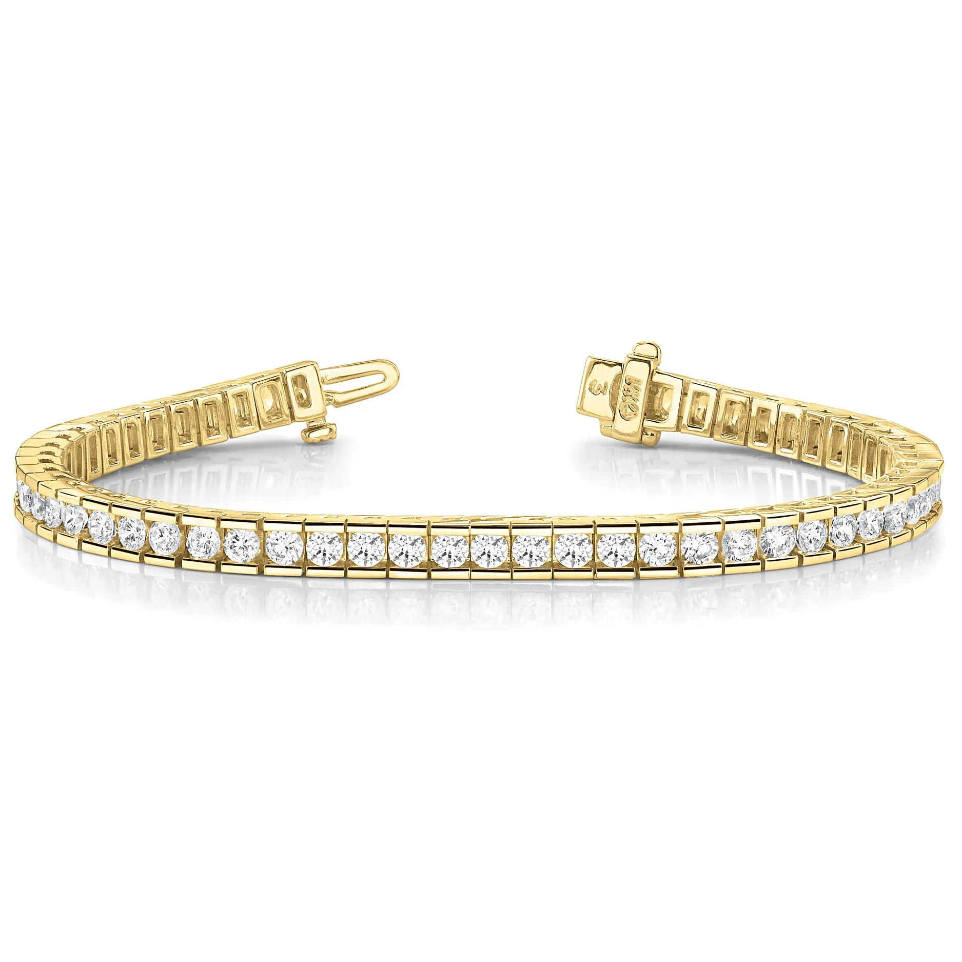 Channel Set 5.50 ctw Round Diamond Tennis Bracelet