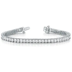Channel Set 5.50 ctw Round Diamond Tennis Bracelet